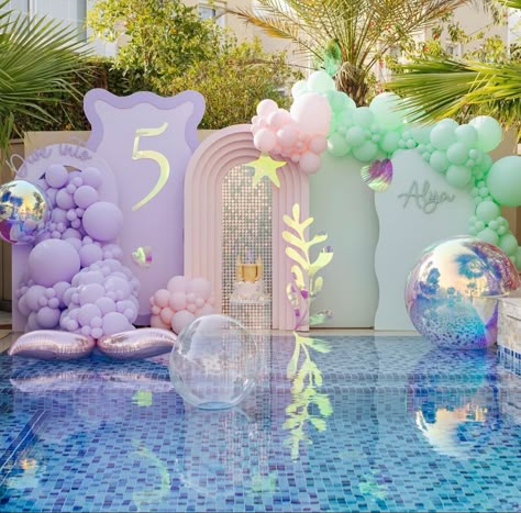 Mermaid Theme Decor, Under The Sea Mermaid Birthday Party, Mermaid Theme Birthday Party Decorations, Mermaid Birthday Backdrop, Ocean Invitation, Mermaid Backdrop, Underwater Birthday, Under The Sea Birthday Party, Ocean Birthday Party