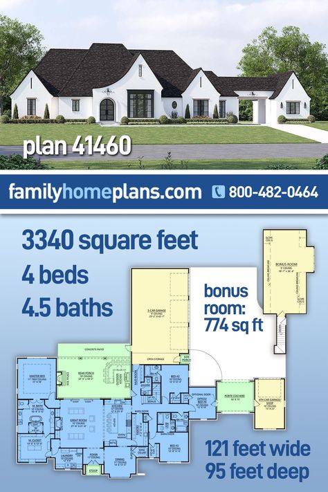 Single Story 3000 Sq Ft House Plans, 4 Bedroom 3000 Sq Ft House Plans, House With Butlers Pantry Floor Plans, House Plan With Casita, 4 Master Suite House Plans, Modern French Country Floor Plans, 4200 Sq Ft House Plans, Entertaining House Plans, 3200 Sq Ft House Plans One Story