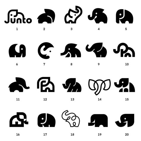 Weekly Design Inspiration #10 - The Schedio Elephant Icon, Elephant Logo Design, Logo Exploration, Special Logo, Logo Animal, Elephant Illustration, Creation Art, Elephant Tattoo, Elephant Logo