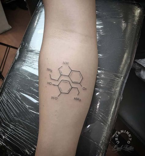 81 Amazing Serotonin Tattoo Ideas [2024 Inspiration Guide] Dopeamean Tattoo, Chemical Compound Tattoo, Seratonin Small Tattoo, Neurodivergent Tattoo, Chemical Tattoo, Dopamine Tattoo, Scientific Tattoo, Lobster Tattoo, Serotonin Tattoo