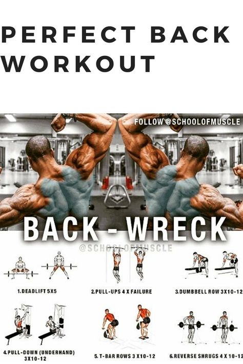 Back workout for wide and thick Back #perfectbackworkout #back #workout #backworkout Back Destroyer Workout Men, Back Workout For Men, Back Workout Bodybuilding, Back Workout Men, Back Workout Routine, Back And Shoulder Workout, Leg Workouts Gym, Shoulders Workout, Workout Gym Routine