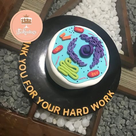 Animal Cell Cake, Cell Cake, Edible Cell, Teachers Day Cake, Science Cake, Science Cells, Teacher Cakes, Biology Science, Medical Theme