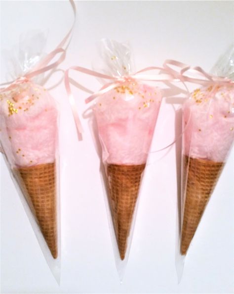 Cotton Candy Ice Cream Cones, Coquette Bday, Honey Cone, Party Cart, 1 Year Party, Ice Cream Social Party, Cotton Candy Ice Cream, Cotton Candy Cone, Chocolate Cone