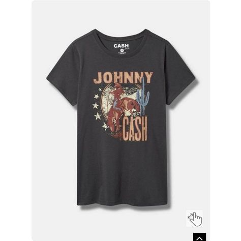 Torrid Graphic T Shirt Johnny Cash Womens 2x Plus Short Sleeve New With Tags Johnny Cash Shirt, Johnny Cash, Women Outfit, Plus Size Womens Clothing, Pants Women, Graphic Tee Shirts, Cool Tees, Crew Neckline, Cargo Pants