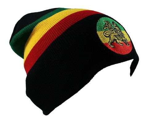 Rasta Lion Embroidered Beanie - C211VJ0SGX5 - Hats & Caps, Men's Hats & Caps, Skullies & Beanies  #capsformen #menscaps #hatsformen #mensoutfits #menstyle #Skullies & Beanieshats Rasta Beanie, Mens Slouchy Beanie, Cool Beanies, Rasta Lion, Visor Beanie, Rasta Colors, Pom Pom Beanie Hat, Slouchy Beanie Hat, Embroidered Beanie