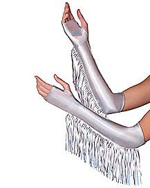 Space Cowgirl Costume Halloween, Cowgirl Costume Diy, Fringe Gloves, Space Cowgirl Costume, Traje Cowgirl, Cowgirl Fringe, Cowgirl Halloween Costume, Rock Star Costume, Space Costumes