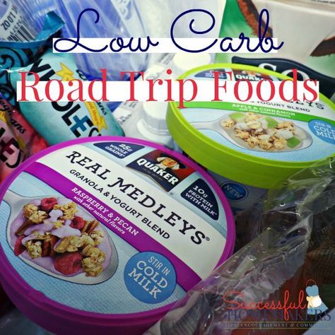 #LowCarb Road Trip #Foods ~ Successful Homemakers Road Trip Foods, Snacks For The Road, Road Snacks, Homemade Cleaners Recipes, Low Carb Menus, Fruit And Nut Bars, Trip Activities, Raspberry Yogurt, Road Trip Food