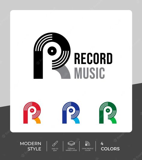 Premium Vector | Letter r with vinyl for music industry R Music Logo, Vector Character Design, Music Vinyl, Infographic Design Inspiration, Music Logo, Vinyl Music, Vector Character, Letter R, Music Industry