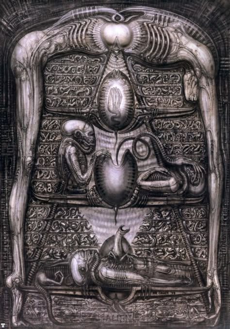 Hr Geiger, Hr Giger Alien, H R Giger Art, H R Giger Alien, Hr Giger Art, Giger Alien, Giger Art, H.r. Giger, Arte Alien