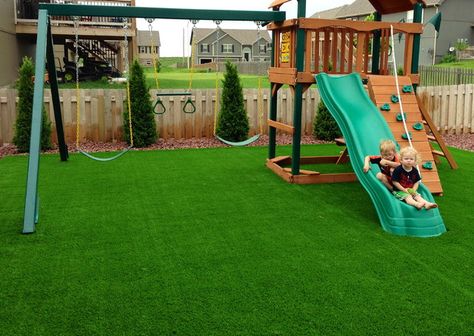 Clean Landscaping, Playground Turf, Turf Backyard, Best Artificial Grass, Playground Landscaping, Installing Artificial Turf, Play Area Backyard, Artificial Grass Installation, Backyard Kids Play Area