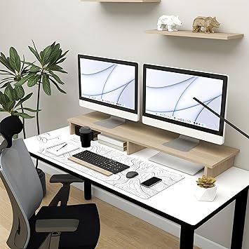 Large Mouse Pad Gaming with Stitched Edges,Topographic Map Gaming Mousepad, Extended XL Desk Mat with Anti-Slip Base, Cool Minimalist Desk Pad for Keyboard and Mouse, 31.5 x 11.8 in, White Xl Desk, Topographic Pattern, Women Desk, Dream Setup, Map Games, Minimalist Desk, Keyboard Pad, Large Desk, Gaming Mouse Pad