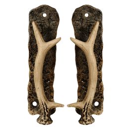 Metal Antler Door Pulls (Set of 2) Rustic Kitchen Cabinet Hardware, Antler Furniture, Antler Crown, Cabin Accessories, Hunting Room, Black Forest Decor, Rustic Kitchen Cabinets, Barn Door Kit, Rustic Hardware