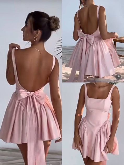 2enior Ye4r, 19th Birthday Outfit, Homecoming Inspo, Backless Prom Dress, Satin Sleeves, Pink Pleated Dress, Dress Birthday Party, Grad Ideas, Picnic Birthday