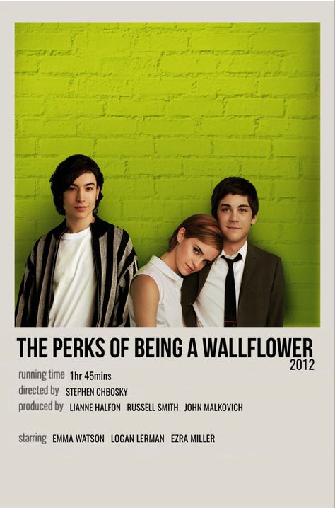 minimal polaroid movie poster for the perks of being a wallflower Wallflower Movie, Indie Movie Posters, Movies To Watch Teenagers, All The Bright Places, Home Bedroom Office, The Perks Of Being, Iconic Movie Posters, Film Posters Minimalist, Film Posters Vintage