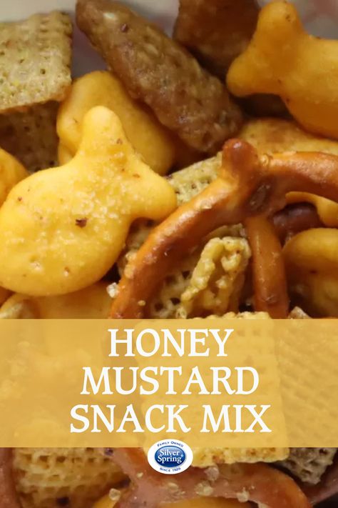 Honey Mustard Snack Mix Recipe, Honey Mustard Chex Mix Recipes, Snack Mix With Sesame Sticks, Munch Mix Recipes, Pub Mix Recipe Snacks, Mustard Snacks, Pub Mix Recipe, Rye Chips, Ranch Chex