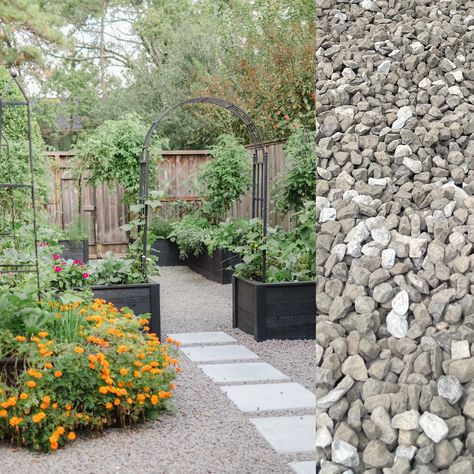 Why Gravel is Our Go-To in Our Garden Designs Gardens With Gravel, Rooted Garden, Limestone Gravel, Pea Gravel Garden, Landscaping Around Pool, Crushed Granite, French Gardens, Gravel Landscaping, Vegetable Beds Raised