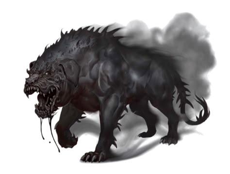 Shadow Mastiff, Shadow Creatures, Shadow Monster, Shadow Wolf, Beast Creature, Fantasy Beasts, Monster Concept Art, Dungeons And Dragons Homebrew, Fantasy Monster