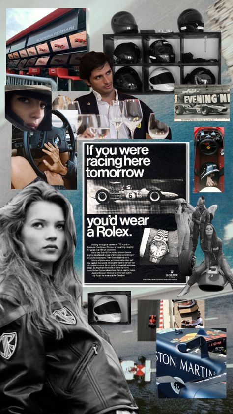 Formula 1 Aesthetic Collage, F1 Aesthetic Vintage, Formula One Vintage, Vintage F1 Aesthetic, F1 Aesthetic Room, Formula 1 Moodboard, F1 Background Aesthetic, Vintage F1 Wallpaper, F1 Moodboard