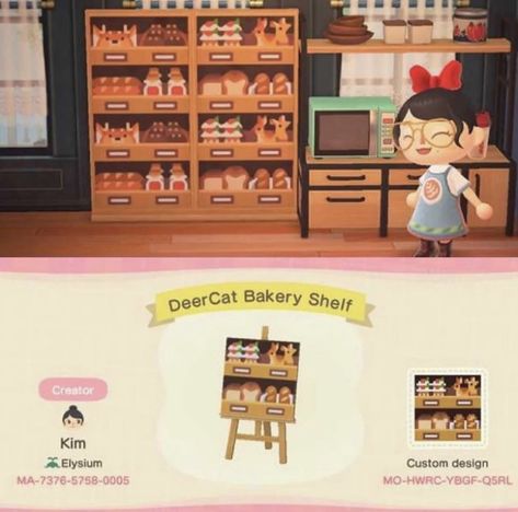 Animal Crossing Cafe, Nintendo Switch Animal Crossing, Acnh Cottagecore, Animal Crossing Guide, Qr Codes Animal Crossing, Bakery Design, New Animal Crossing, Cafe Wall, Animal Crossing Game