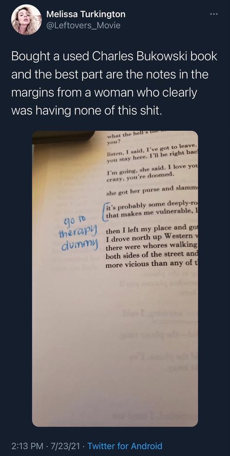 Funny Book Annotation, Funny Annotations, Tweet Cute Book, Bukowski Books, Charles Bukowski Books, Thread Twitter, Holden Caulfield, Book Annotations, Irish Language