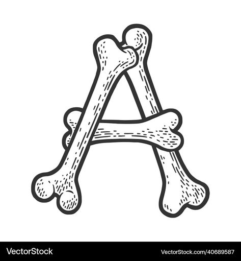 Bones Sketch, Letter Of The Day, Crown Tattoo, Letter M, White Hand, Art Clipart, Letter A, Tattoo Sketches, Dia De Muertos