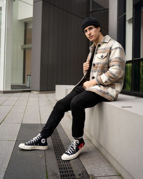 Brandon Balfour Outfits, Converse Play Outfit, Brandon Balfour, Converse Men Outfit, Cdg Converse Outfit Men, Cdg Converse Outfit, Converse Outfit Men, Styling Converse, Aussie Style