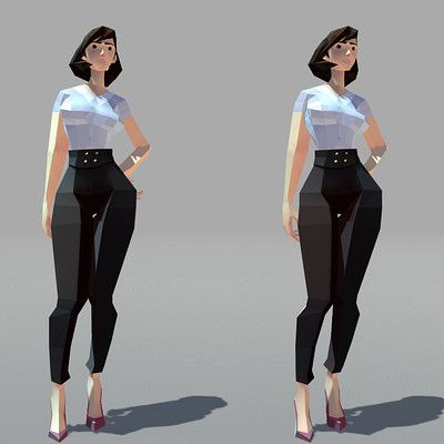 ArtStation - Rufus Feng Low Poly Character Reference, Low Poly Character Models, Low Poly Character Design, Low Poly Female, Video Game Character Design, Low Poly Female Model, Low Poly Medieval, Low Poly Monster, Game Assets 3d Low Poly