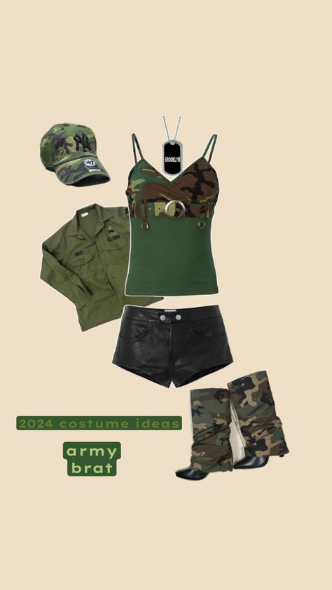 Brat Costume, Army Brat, Halloween Costumes Ideas, Spooky Szn, Halloween Inspo, Costumes Ideas, Halloween Costume, Halloween Costumes, Halloween