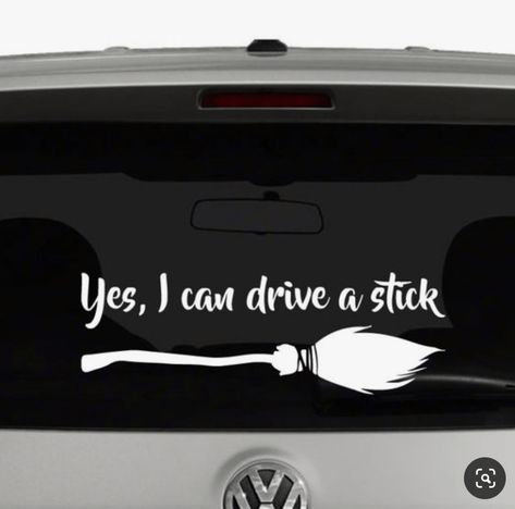 Car Sticker Ideas, Witch Broomstick, Vinyl Tree Wall Decal, Cool Car Stickers, Cute Car Decals, Witches Broomsticks, Shirt Decals, Funny Car Decals, Funny Vinyl Decals