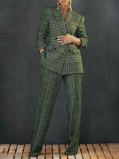 Fashion Elegant Style CLOTHING Online Shopping | stylewe Blazer Pants Set, Executive Presence, Plaid Jacket Women, Fashion Evolution, Gucci Boots, Corporate Baddie, Woman Suit, Board Room, Stylish Work Attire