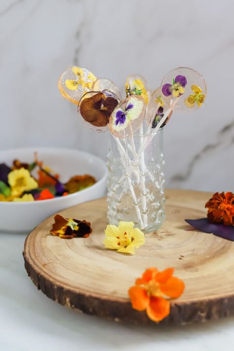 Easy DIY Edible Flower Lollipops – Mackenzie Biehl