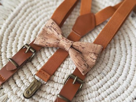 Cork Bow Tie - Natural Baby Infant Toddler Boy Youth Bowtie - Adjustable Neck Strap or Clip On - Boys Boho Dress Suit Tie Attire Graduation Suit Tie, Dress Suit, Natural Baby, Suit And Tie, Neck Strap, Dress Suits, Bow Ties, Boho Dress, Toddler Boys