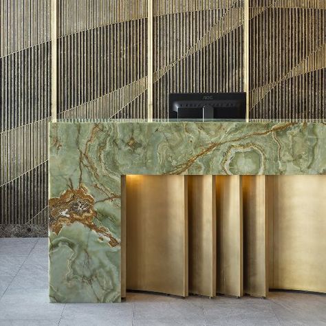 Front Desk Hotel, Lobby Desks, Hotel Lobby Reception, Front Desk Design, Hotel Reception Desk, Coworking Space Design, Lobby Ideas, Hotel Lobby Design, Lobby Interior Design