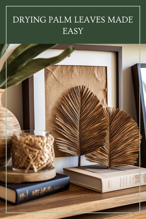 Are you looking for a unique décor twist? Learn how to easily dry palm leaves for stunning arrangements that add an exotic feel to your home. From fresh green to beautifully dried, this guide breaks down simple steps and clever tricks to master drying palm leaves. Perfect for making your own crafted décor! Transform palm leaves into striking designs for centerpieces, wall art, or a tropical theme. Dive into the world of dried decor and see how easy it is to turn everyday leaves into art! Dry Palm Leaves, Dried Decor, Space Saving Hacks, Palm Fronds, Tropical Theme, Into Art, Online Interior Design, Tropical Decor, Fresh Green