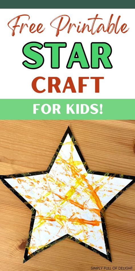 Preschool Star Craft for kids, free printable star template Star Math Activities For Preschool, Star Of Bethlehem Craft Preschool, Stars Activities For Kids, Christmas Star Crafts For Kids, Star Of Bethlehem Craft, Star Pattern Printable, Star Ornament Craft, Star Crafts For Kids, December Crafts For Kids