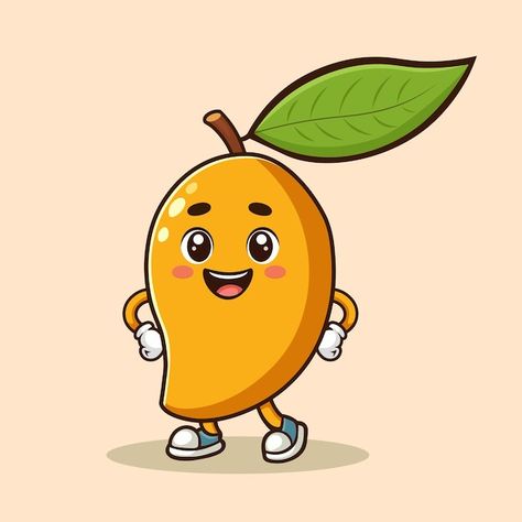 Mangoes Drawing, Mango Animation, Mango Picture Drawing, Mango Character, Cute Mango Fruit Drawing, Mango Cartoon, Mango Cartoon Image, Plant Cartoon, Diy Teddy Bear