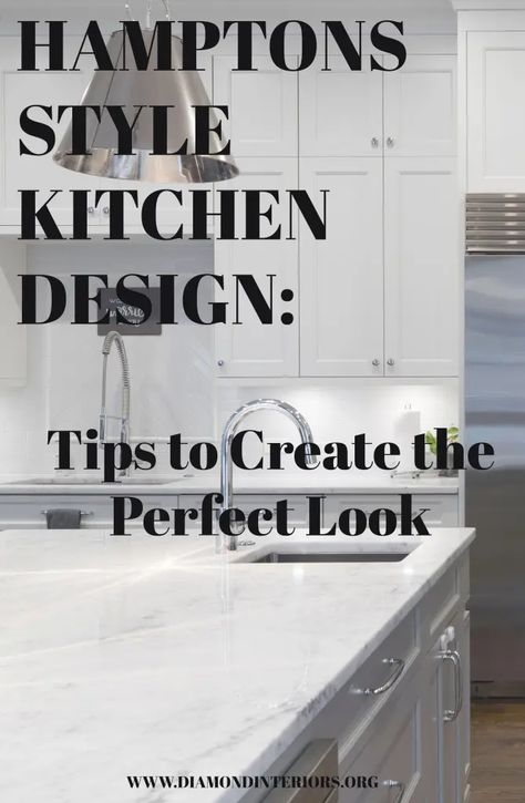 Hamptons Style Kitchen Design: Tips to Create the Perfect Look! Hampton Kitchen Handles, Hamptons Splashback, Hampton Kitchen Design, Hamptons Kitchen Styling, Hamptons Kitchen Handles, Coastal Hamptons Style Kitchen, Kitchen Hamptons Style, Hampton Kitchen Ideas, Hampton Kitchens