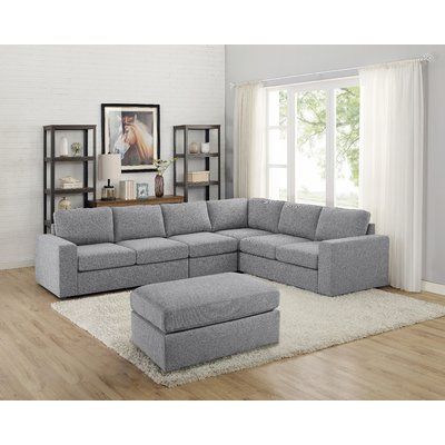 Grey Sectional Sofa, Sala Grande, Sectional With Ottoman, Living Room Sofa Design, Furniture Trends, Modular Sectional Sofa, Livingroom Layout, Corner Sectional, Living Room Grey