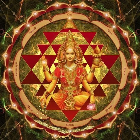 Sri Yantra Wallpaper, Maha Lakshmi Images, Yantra Wallpaper, Mantra For Money, Maha Laxmi, Maha Lakshmi, Money And Wealth, Lakshmi Images, Hindu Goddess