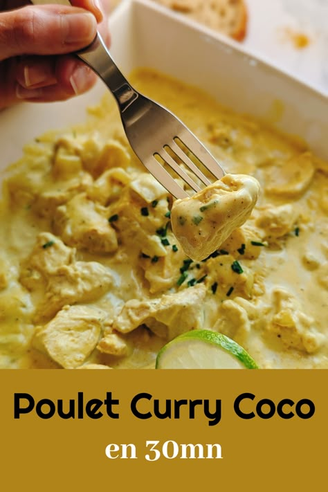 Ce poulet curry coco au Companion est facile à réaliser grâce au robot Companion. Ce repas facile et rapide ne prend que 30 minutes à faire et peut être servi avec du riz ou avec du pain naan. Poulet Curry Coco, Coco Curry, Pain Naan, Robot Companion, Sans Gluten Sans Lactose, Naan, Sans Gluten, 30 Minutes, Coco