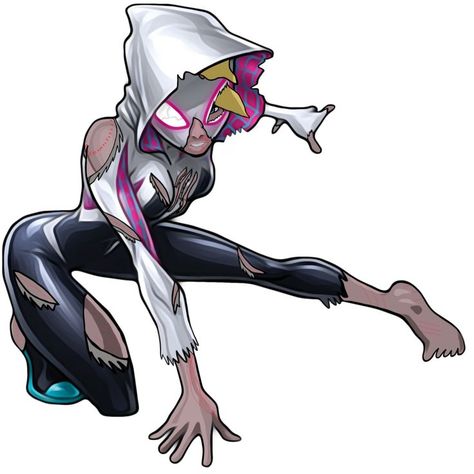 Spider Gwen, Action Poses, Deadpool, Fictional Characters