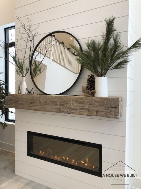 A House We Built, Living Room Joanna Gaines, Modern Farmhouse Living Room Decor, Modern Farmhouse Living, Farmhouse Fireplace, Farmhouse Remodel, Modern Farmhouse Living Room, Fireplace Remodel, Kitchen Farmhouse