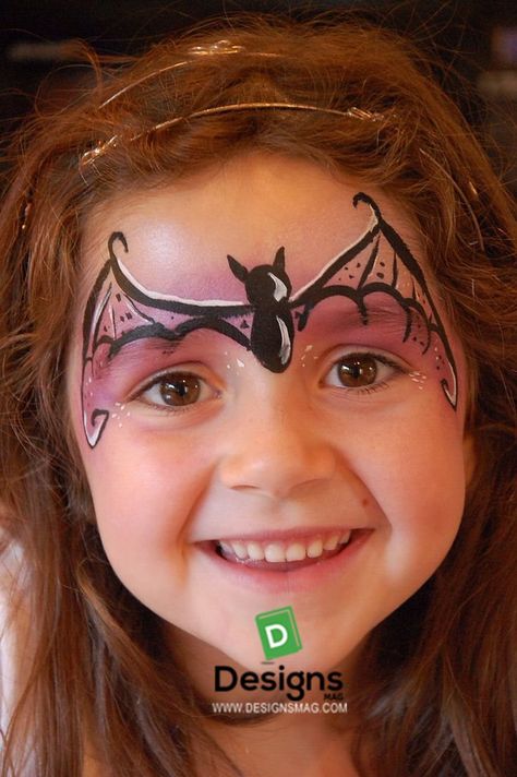 Easy face painting ideas along with some points to remember while painting on a face. Kids love characters which are in trend. Face Paint with Mickey mouse Bat Face Paint, Nem Halloween Makeup, Kids Halloween Face, Face Painting Halloween Kids, Bat Makeup, Easy Halloween Face Painting, Girl Halloween Makeup, Halloween Makeup For Kids, Maquillage Halloween Simple