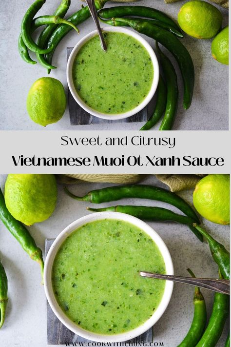 Crazy Sauce Recipe, Vietnamese Green Sauce, Asian Seafood Sauce, Asian Sauce For Fish, Vietnamese Dipping Sauce Recipes, Sweet Dipping Sauce, Asian Dipping Sauce Recipes, Vietnamese Dipping Sauce, Seafood Dipping Sauce