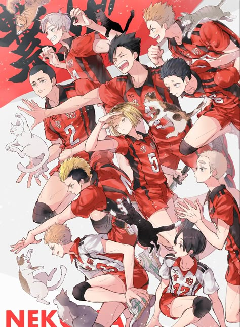 Haikyuu Nekoma, Kuroo Tetsurou, Haikyuu Wallpaper, Kenma Kozume, Haikyuu Ships, Haikyuu Manga, Haikyuu Characters, Haikyuu Fanart, Anime Wall Art