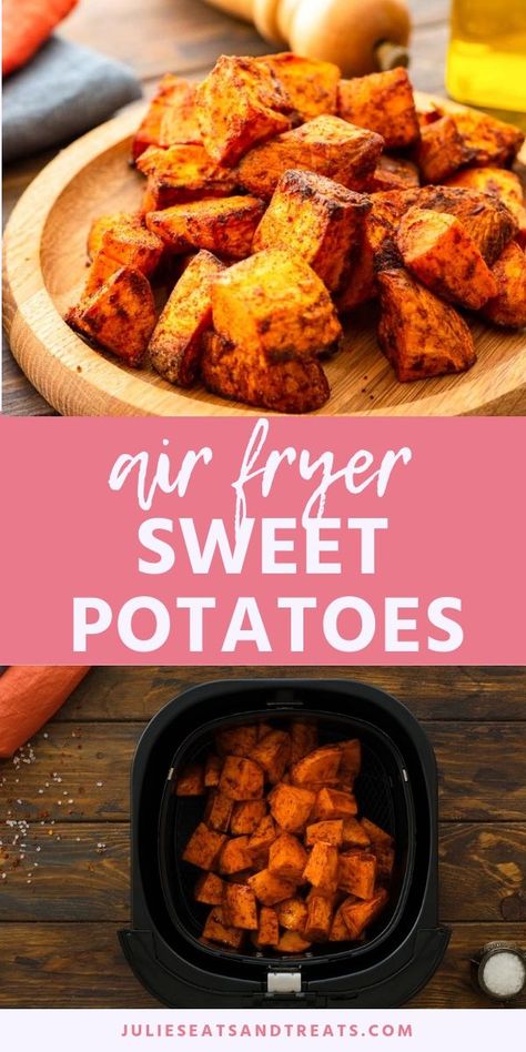 Air Fryer Sweet Potatoes, Air Fryer Recipes Low Carb, Sweet Potato Recipes Roasted, Air Fryer Recipes Breakfast, Air Fryer Recipes Appetizers, Sweet Potato Recipe, Stuffed Sweet Potato Healthy, Diner Recept, Cooking Sweet Potatoes