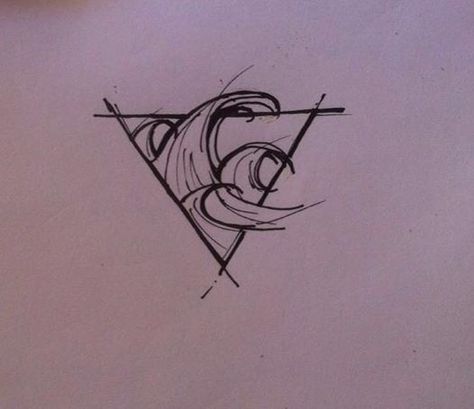 Surf Tattoo, Band Tattoos, Aquarius Tattoo, Water Tattoo, Tattoo Trend, Neck Tattoos, Shoulder Tattoos, Tiny Tattoo, Cool Small Tattoos