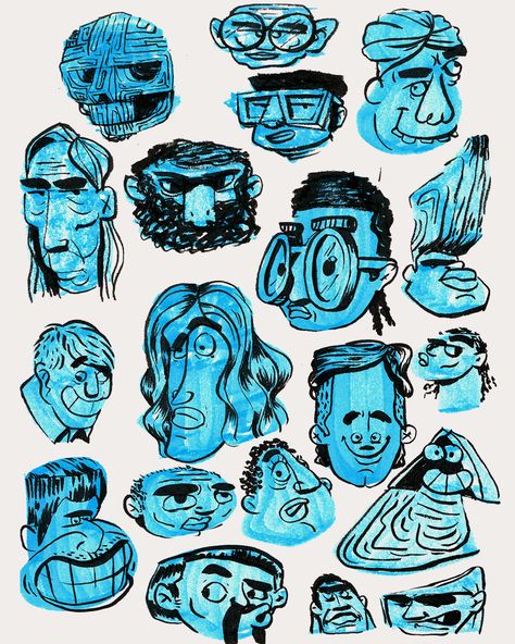 #art #artist #artoftheday #artwork #characters #characterdesign #characterillustration #conceptart #creative #design #digitalart #draw #drawing #doodle #everyday #expression #faces #heads #illustrator #illustration #inkart #inkdrawing #portrait #puzzle #shape #sketch⁣ #sketchbook #paper #TOUCHmarker Face Shape Cartoon, Cartoon Man Face, Weird Character Design, Drawing Facial Expressions, Shape Sketch, Puzzle Shape, Drawing Cartoon Faces, Graphic Novel Art, Graphic Arts Illustration