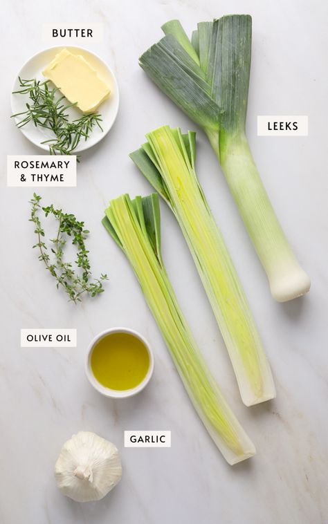 This easy-to-follow recipe will teach you step-by-step how to make perfect, melt in your mouth roasted leeks with olive oil, garlic, thyme and rosemary. I’m not sure there’s a vegetable dish that is easier to make or more delicious to eat than roasted leeks. The magic is in it's simplicity. Just a few simple ingredients, roasted to perfection–trust me, you'll be making this one again and again. Leeks Recipe, Roasted Leeks, Leek Recipes, Olive Oil Garlic, Vegetable Dish, Vegetarian Paleo, Melt In Your Mouth, Vegetable Dishes, Leeks