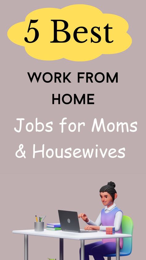 5 Best Work From Home Jobs for Moms & Housewives That Can Change Your Life (Follow This Link) Jobs For Housewives, Extra Money Jobs, Typing Jobs From Home, Best Work From Home Jobs, Wfh Job, Jobs For Moms, Amazon Work From Home, Online Jobs For Moms, Amazon Jobs